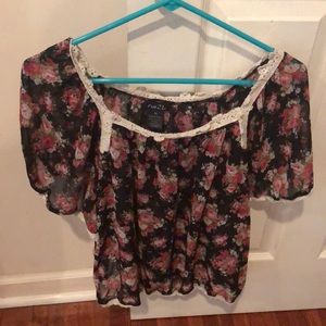 Floral and Lace Shirt